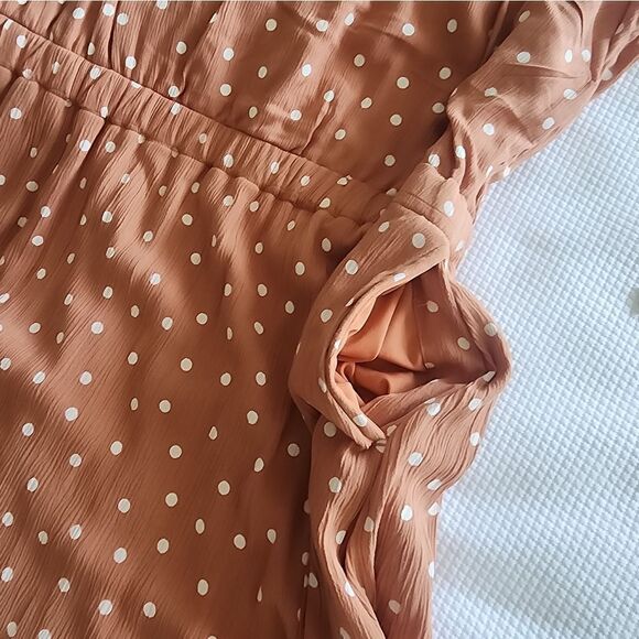 Lane Bryant polka dot midi dress side pockets lined new with tags pantheon color - Picture 10 of 12